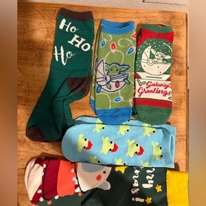 Women’s Christmas Socks Set_Star Wars Baby Yoda, Polar Bear & Santa